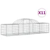 vidaXL Gabionen mit Hochbogen 11 Stk. 200x50x40/60 cm Produktbild-Vorschau 1