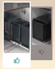 SONGMICS Mülleimer küche, Mülltrennsystem für Unterschrank, Produktbild-Vorschau 5