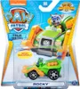 A Paw Patrol Rocky True Metal vehicle toy in its packaging. Produktbild-Vorschau