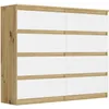 Komoda 120 cm 8 zásuvek skříňka FRAMIRE R-120-S8 artisan Náhled obrázku produktu 1