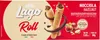 Lago Roll Nocciola 80g włoskie rurki waflowe z kremem Podgląd zdjęcia produktu 2