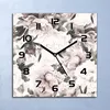 Wanduhr Echt-Glas-Küchenuhr Blumen Pfingstrosen Quarz 30x30 Produktbild-Vorschau 1