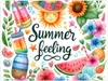 Sonne und Sommer Metallschild in 15x20 cm mit Spruch Summer Produktbild-Vorschau 1
