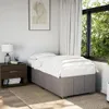 Hochwertig Bettgestell ohne Matratze Taupe 100x200 cm Stoff Produktbild-Vorschau 1