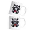 Süßer Waschbär Herzformende Pfoten Tasse Weiß Liebe Produktbild-Vorschau 2