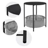 ML-Design Beistelltisch rund mit Stoffkorb & abnehmbarer Produktbild-Vorschau 3