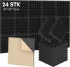 TolleTour Akustik-Schaumstoff Pyramidenplatte 30 x 30 x 5 Produktbild-Vorschau 1