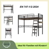 MODFU Hochbett Kinderbett 90x200cm mit Rausfallschutz, Produktbild-Vorschau 7