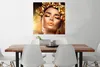 MuchoWow® Poster Frau - Rosen - Gold 75x75 cm - Wand Produktbild-Vorschau 2