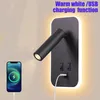 LED Wandlampe Schwarz – Schwenkbare Leselampe Wandmontage Produktbild-Vorschau 5
