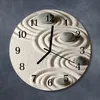 Glasuhr Wanduhr Küchenuhr Echt-Glas 30fi cm Sand Steine Produktbild-Vorschau 2