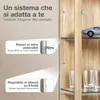 K-Möbel Vetrina verticale in vetro in decoro faggio Anteprima dell’immagine prodotto 4