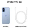 The image shows the contents of an iPhone box, including the phone and a charging cable. Produktbild-Vorschau