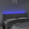 vidaXL LED Kopfteil Hellgrau 163x16x78/88 cm Samt Produktbild-Vorschau 4