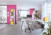 A modern, brightly lit home office or creative workspace with pink accents. Náhled obrázku produktu