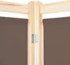 vidaXL 4-teiliger Raumteiler Braun 160 x 170 x 4 cm Stoff Produktbild-Vorschau 4