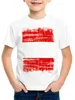 Österreich Vintage Flagge Kinder T-Shirt Austria EM WM Produktbild-Vorschau 1