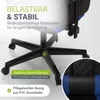 Close-up of the base and lower part of a gaming chair, highlighting its features. Produktbild-Vorschau