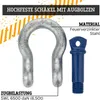 Safetytex Hochfester Schäkel geschweift 6,5 t Tragfähigkeit Produktbild-Vorschau 3