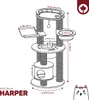 Kratzbaum Harper · beige-anthrazit · ca. 76 x 76 x 168 cm Produktbild-Vorschau 3