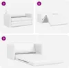 Boden-Sofa-Bett 2-in-1 Weiß 124x71x78 cm Kunstleder, Produktbild-Vorschau 10
