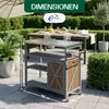 Coemo Servierwagen Grillstation James M Grau Kücheninsel Produktbild-Vorschau 3