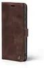 A brown flip cover for a smartphone is shown against a white background. Produktbild-Vorschau