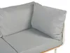 BELIANI Gartensofa Weiß / Hellbraun mit Auflagen Grau aus Produktbild-Vorschau 8