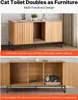 SucceBuy Katzenschrank, 1200x450x665 mm, mit Kratzmatte und Produktbild-Vorschau 6