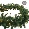 A close-up of a green Christmas garland with embedded LED lights. Produktbild-Vorschau