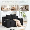 MODFU 2-persoons bank, relaxbank met 2 kussens, zijvakken Productafbeelding-voorbeeld 4