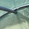 Close-up view of a greenhouse frame and plastic sheeting. Produktbild-Vorschau