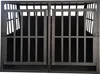 A metal dog crate with two doors. Produktbild-Vorschau