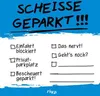 Scheiße geparkt - Klebezettel Náhľad obrázku produktu 1