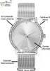 Damen Armbanduhr silber Zirkonia Edelstahl Milanaise Mesh Produktbild-Vorschau 9