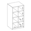 Armoire à deux portes MABAKA – largeur 80 cm, chêne artisan Voir les images du produit 3