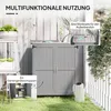 Gartenschrank Holz, Geräteschuppen wetterfest 74x43x88cm, Produktbild-Vorschau 4