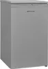 A studio shot of a small, gray refrigerator. Produktbild-Vorschau