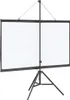 A white background with a black tripod projection screen. Podgląd zdjęcia produktu