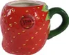 Tasse Erdbeere Keramik 14cm Rot Produktbild-Vorschau 1