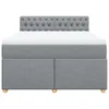 Boxspringbett mit Matratze Hellgrau 140x190 cm Stoff Produktbild-Vorschau 6