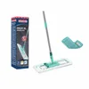 A product shot of a Leifheit Profi XL micro duo floor mop and its packaging, with an extra mop head shown separately. Produktbild-Vorschau