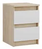 Comodino bianco/Sonoma opaco con 2 cassetti | Comodino in Anteprima dell’immagine prodotto 2