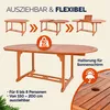 CASARIA® Gartenmöbel Set Holz 6 Stühle mit Tisch Wetterfest Produktbild-Vorschau 3