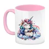 Träumendes Einhorn Kaffeebecher in rosa Produktbild-Vorschau 2
