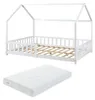 Hausbett ‘Hesel’ für Kinder mit Matratze und Rausfallschutz Produktbild-Vorschau 2