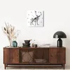 Wanduhr - Quadrat - Glasuhr - Hirsch Herbst Wald Produktbild-Vorschau 7