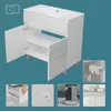 Waschbecken mit Unterschrank Badmöbel MDF 80 Gäste WC Produktbild-Vorschau 3