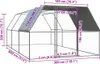 A diagram of an outdoor chicken coop with dimensions indicated by text and lines. Náhled obrázku produktu