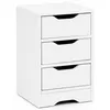 Noční skříňka WL5.704 31x49x31 cm Bílá matná se 3 zásuvkami Náhled obrázku produktu 1
